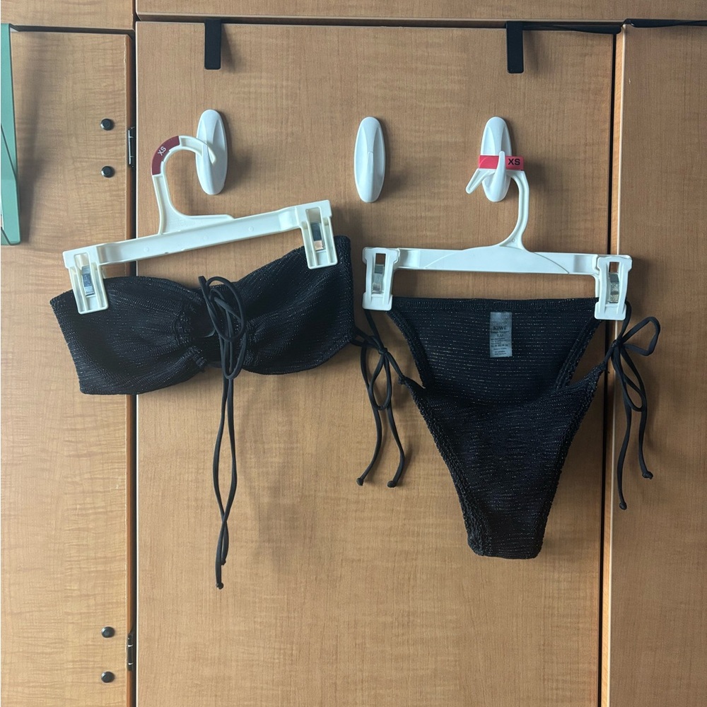 Kiwi Black and Gold Bikini Set